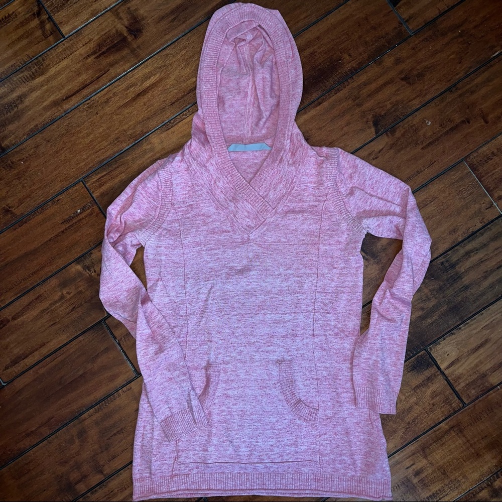 Athleta pink hoodie sweater with pockets
